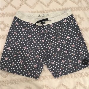 RVCA Men's Blue Floral Swim Shorts